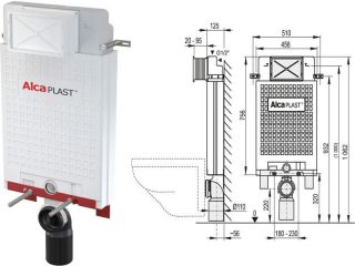 Система инсталляции для унитазов AlcaPlast Alcamodul AM100/1000